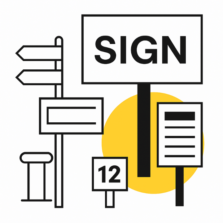 Signalétique intérieure et extérieure pour entreprises à Béziers – SL Design